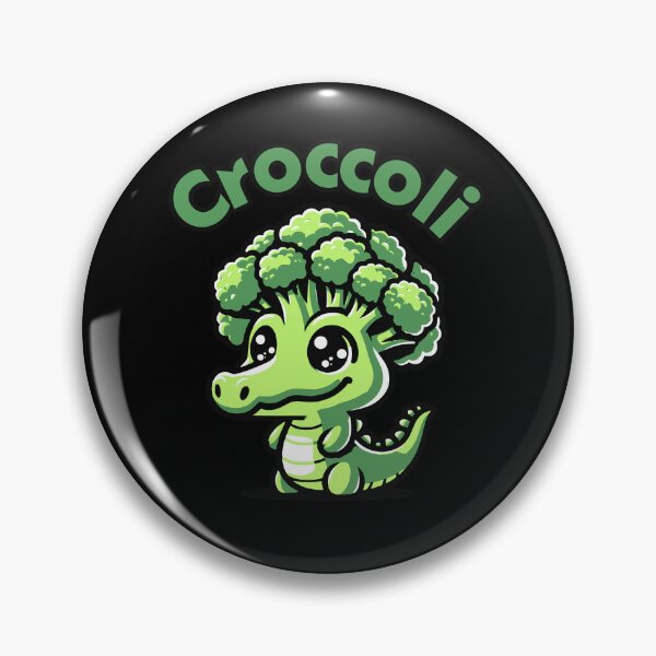 Item preview, Croccoli T-Shirt: Kawaii Crocodile with Broccoli Head - Cute Pun Design designed and sold by DesignedByMarty.