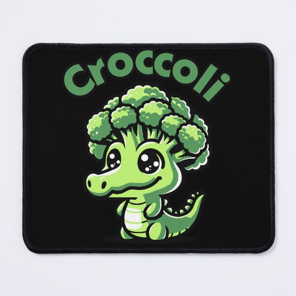 Artikelvorschau, Krokodil T-Shirt: Kawaii Krokodil mit Brokkolikopf - Süßes Wortspiel Design entworfen und verkauft von DesignedByMarty.