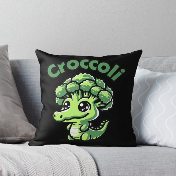 Item preview, Croccoli T-Shirt: Kawaii Crocodile with Broccoli Head - Cute Pun Design designed and sold by DesignedByMarty.