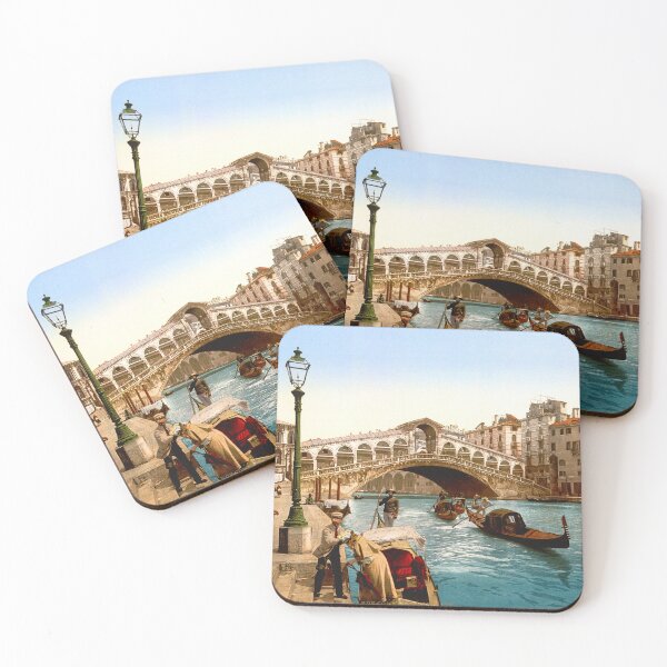 Item preview, Venice Rialto Bridge Italy 1890s designed and sold by RocketshipRetro.