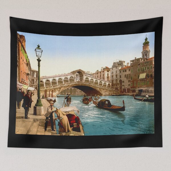 Item preview, Venice Rialto Bridge Italy 1890s designed and sold by RocketshipRetro.