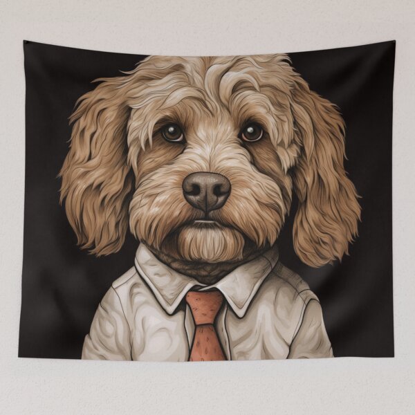 Item preview, Perro con camisa y corbata designed and sold by whitecat23.