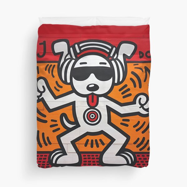 Artikel-Vorschau von Haring DJ Pop Art Hund Haustiertänzer, designt und verkauft von vaninochu.