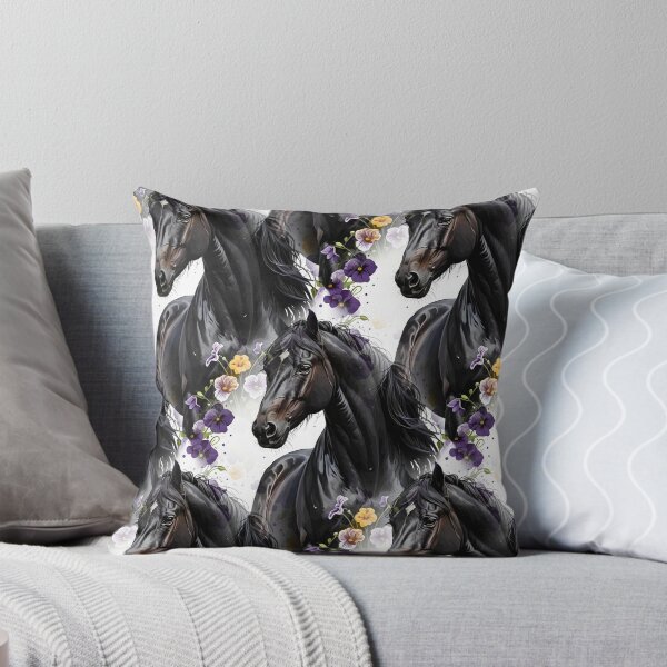 Item preview, A New Jersey Horse Surrounded By Common Violet Flowers designed and sold by taiche.