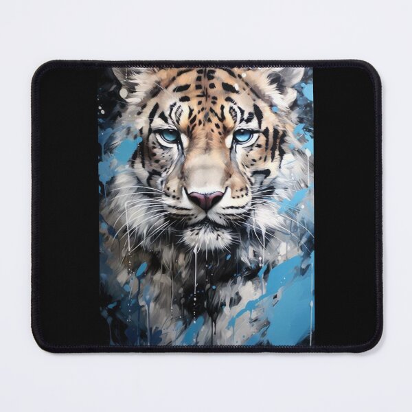 Item preview, "Abstract Tiger with Blue Eyes: Striking Wildlife Art" designed and sold by Bohospiritart.