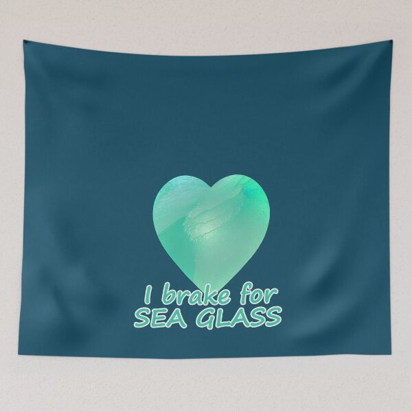 Item preview, Abstract Turquoise Sea Glass Heart designed and sold by Beachy.