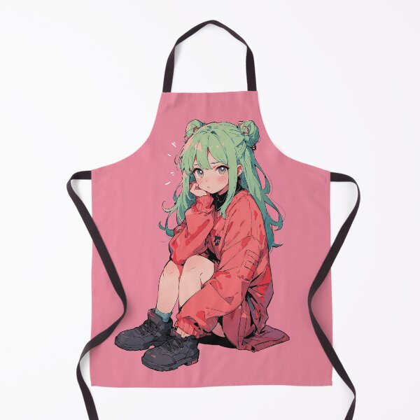 Item preview, Cozy Green-Haired Anime Girl designed and sold by Animepic222.