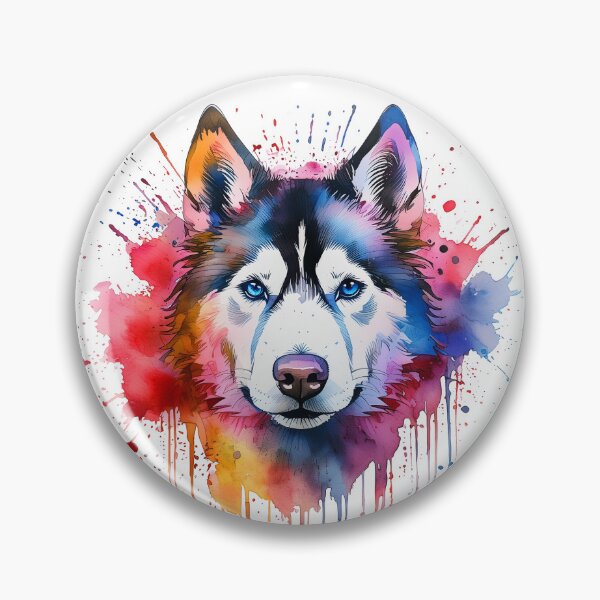 Item preview, Siberian Husky in Watercolor and Ink designed and sold by StephanieWard.