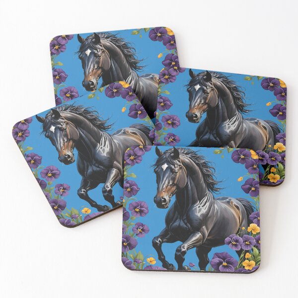 Item preview, A New Jersey Horse Surrounded By Common Violet Flowers 2 designed and sold by taiche.