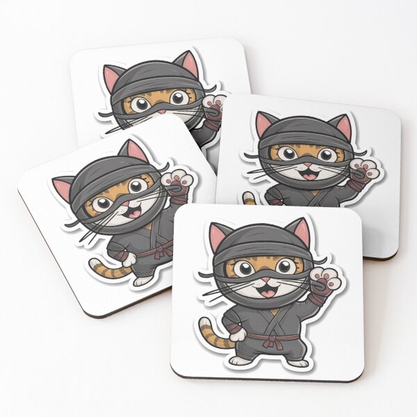Artikelvorschau, Lustiger Ninja-Katzenaufkleber. Lustiger Katzenaufkleber. entworfen und verkauft von BarklesStudio.