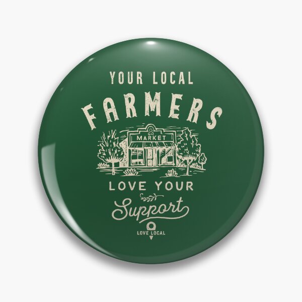 Item preview, Support Local Farmers Food Markets Retro Vintage Sign designed and sold by Geek Updated.