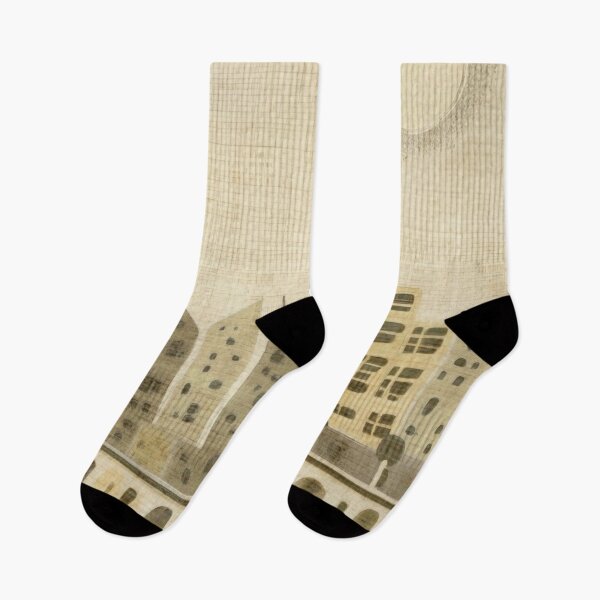 Item preview, Minimalistic Cityscape Abstract In Neutral Colors  designed and sold by Pretty-Bird.