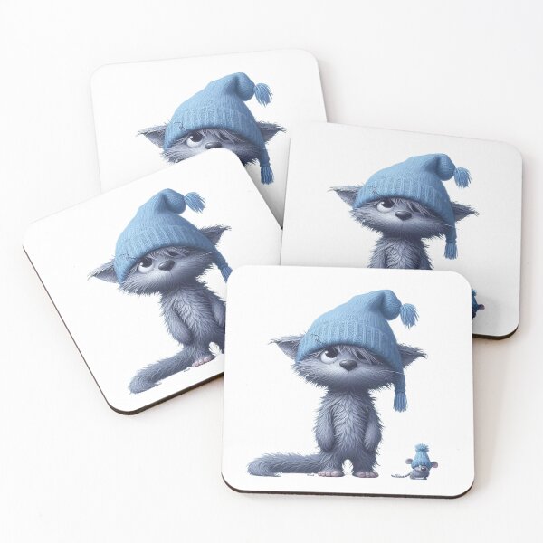 Item preview, Winter Blues: Sad Cat and Mouse with Hats designed and sold by Hungry-Murphy.