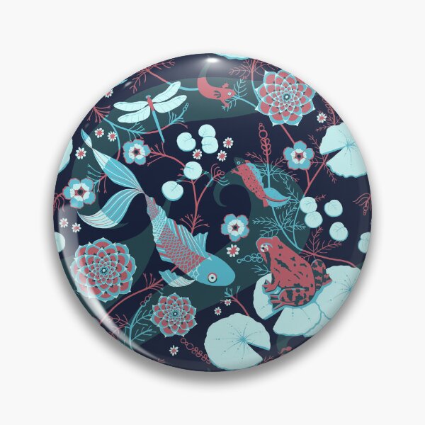 Item preview, Garden Pond with Waterilies, Frog and Koi designed and sold by Nemki.