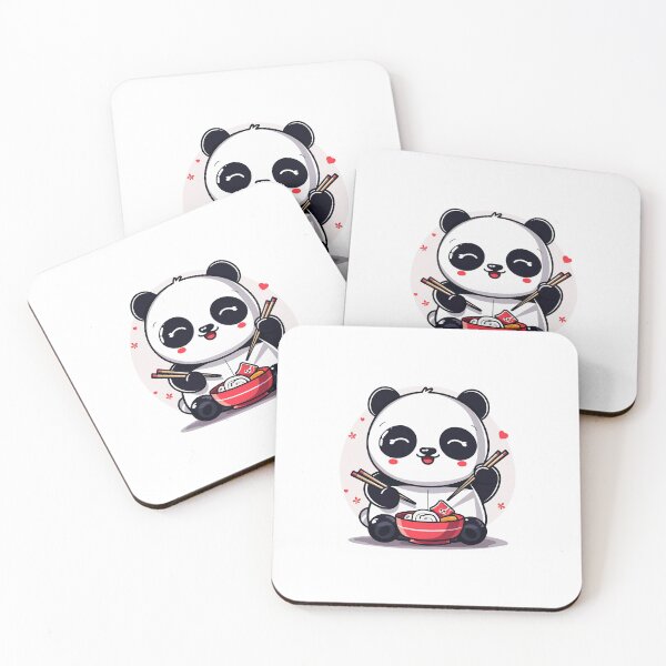 Item preview, Kombini, happy panda eating designed and sold by Mikakujumi.