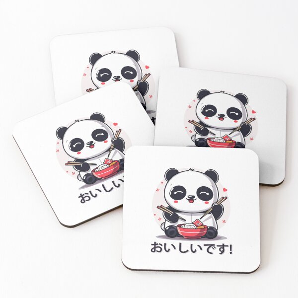 Item preview, Kombini, happy panda eating, Japanese designed and sold by Mikakujumi.