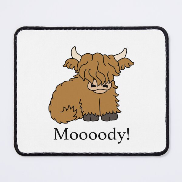 Item preview, Highland Cow - Moooody moody designed and sold by Scat the cat.