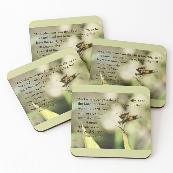 Item preview, Colossians 3:23 & 24 with Dragonfly  designed and sold by Linda Walsh.
