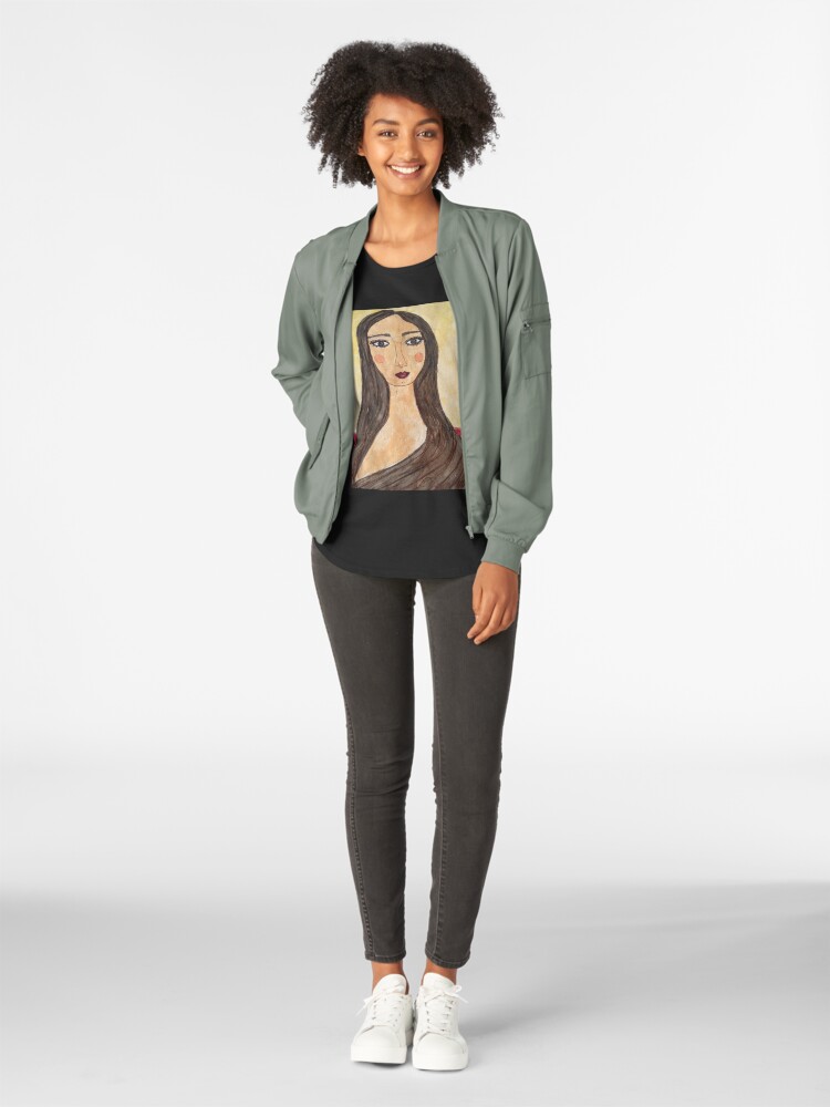 Alternate view of Magical Girl With Long Hair Premium Scoop T-Shirt