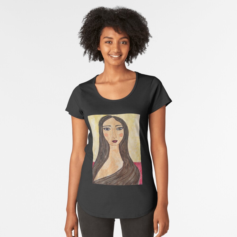 Magical Girl With Long Hair Premium Scoop T-Shirt