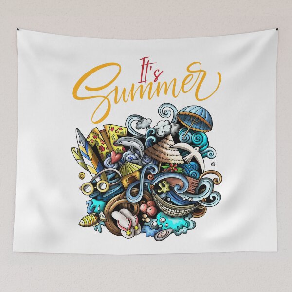 Item preview, IT'S SUMMER | BEACH TIME designed and sold by MUDUGAMU.