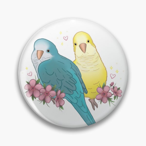 Item preview, Cute Blue and Yellow Quaker Pair designed and sold by LittleBeaksArt.