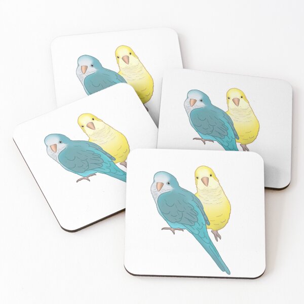 Item preview, Cute Blue and Yellow Quaker Pair designed and sold by LittleBeaksArt.