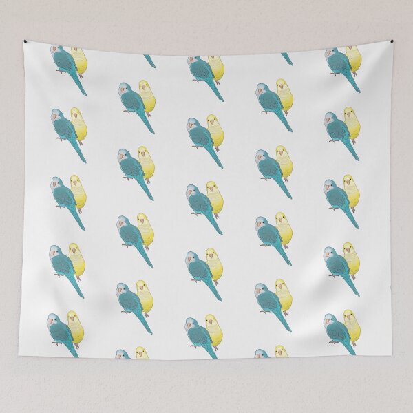 Item preview, Cute Blue and Yellow Quaker Pair designed and sold by LittleBeaksArt.