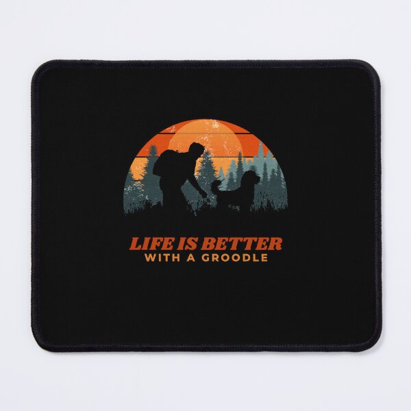 Item preview, Life Is Better With A Groodle Vintage Sunset Dog Gift designed and sold by Guarddogdrive.