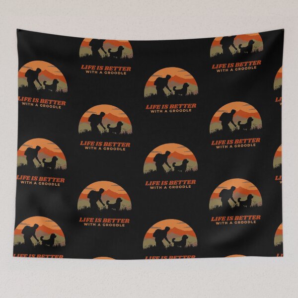 Item preview, Life Is Better With A Groodle Vintage Country Dog Gift  designed and sold by Guarddogdrive.