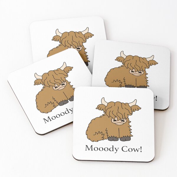 Item preview, Highland Cow - Mooody moody cow designed and sold by Scat the cat.