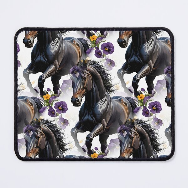 Item preview, A New Jersey Horse Surrounded By Common Violet Flowers Pattern 2 designed and sold by taiche.