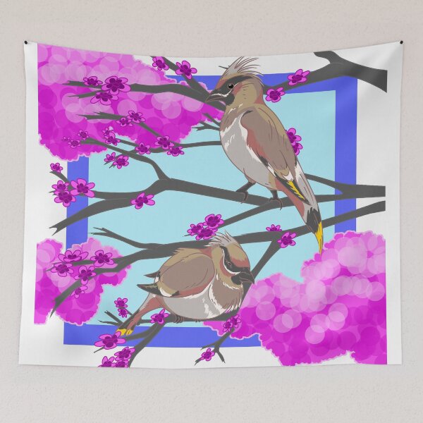 Item preview, Bohemian Waxwings in Crabapple Tree designed and sold by vulpiniquest.