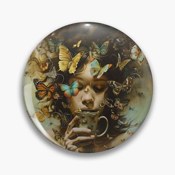 Item preview, Butterfly Woman And Coffee Art designed and sold by Obsidian Ink by Wilshire.