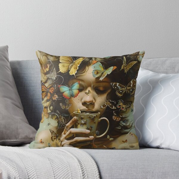 Item preview, Butterfly Woman And Coffee Art designed and sold by Obsidian Ink by Wilshire.