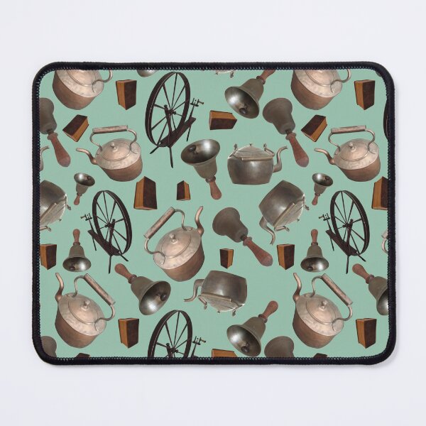Item preview, Bells, Books, Spinning Wheels and Kettles on Green 5748 designed and sold by Art in My Loft.