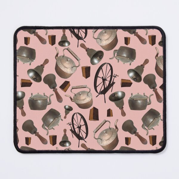 Item preview, Bells, Books, Spinning Wheels and Kettles on Pink 5748 designed and sold by Art in My Loft.