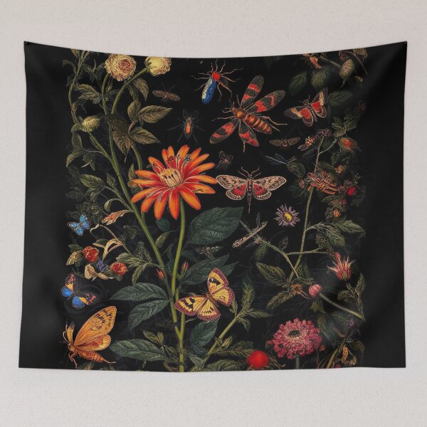 Item preview, Floral Pattern: A Symphony of Insects and Blooms designed and sold by dsxclothing.