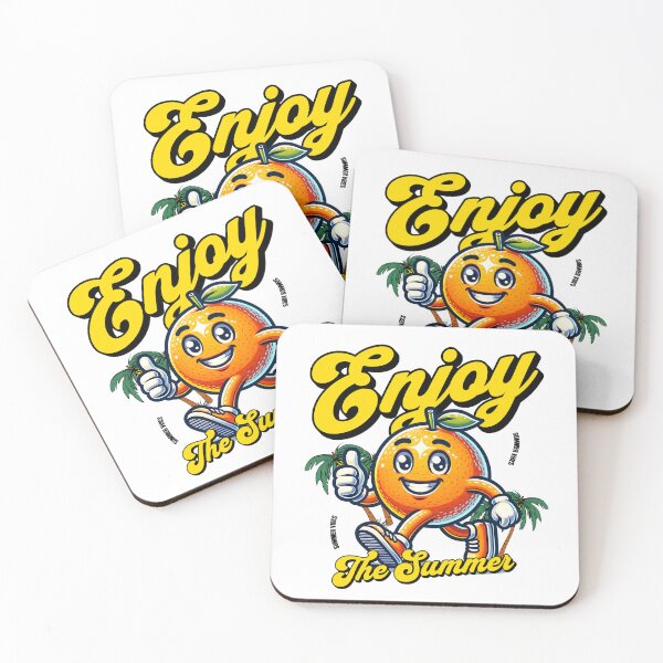 Item preview, happy orange mascot enjoy the summer designed and sold by ShawishArt.