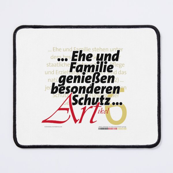 Item preview, "Marriage and family enjoy special protection" - Article 6 | Basic Law of the Federal Republic of Germany designed and sold by Brunhilde1001.