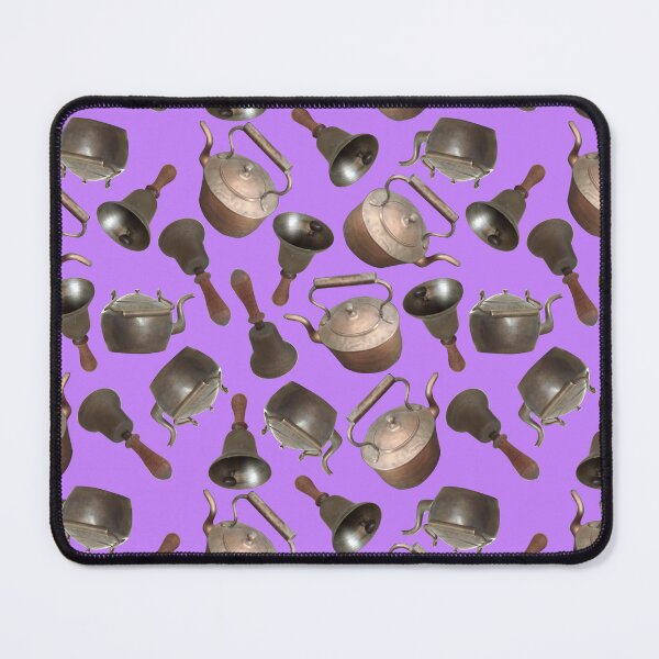 Item preview, Antique Bells and Copper Kettles on Violet designed and sold by Art in My Loft.