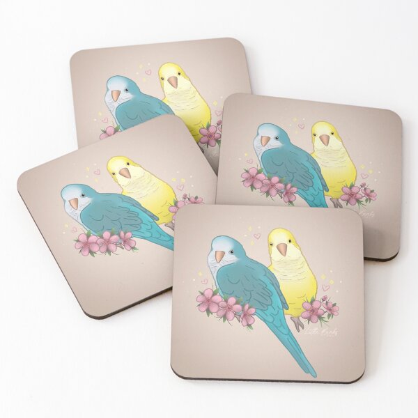 Item preview, Adorable Blue and Yellow Quaker Pair designed and sold by LittleBeaksArt.