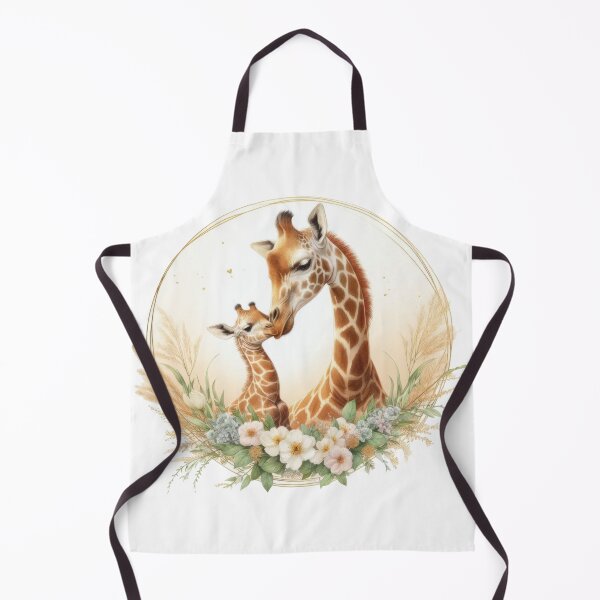 Aperçu de l'œuvre Maman Girafe avec fleurs créée et vendue par DigitCrea.