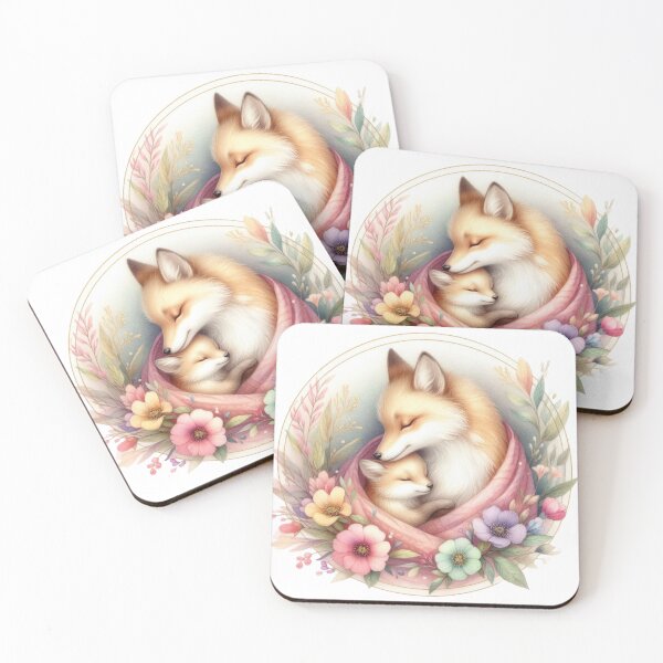 Item preview, Mamá Zorra con flores designed and sold by DigitCrea.