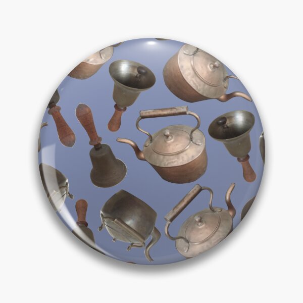 Item preview, Antique Bells and Copper Kettles on Union Blue designed and sold by Art in My Loft.
