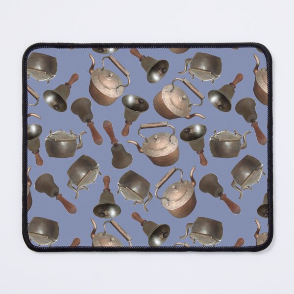 Item preview, Antique Bells and Copper Kettles on Union Blue designed and sold by Art in My Loft.