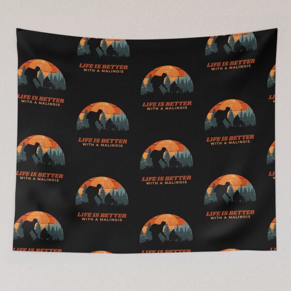 Item preview, Life Is Better With A Malinois Vintage Sunset Dog Gift  designed and sold by Guarddogdrive.
