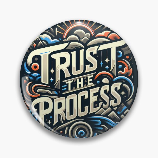 Item preview, Trust the process, typography designed and sold by maxmaj.