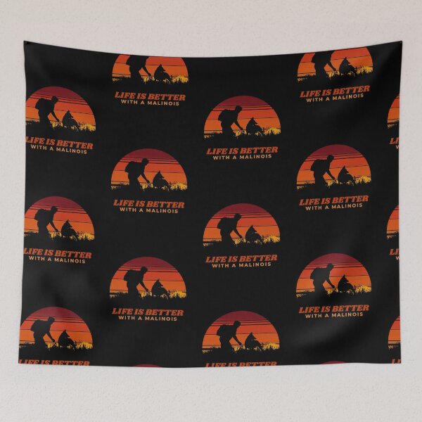 Item preview, Life Is Better With A Malinois Vintage Sunset Dog Gift  designed and sold by Guarddogdrive.