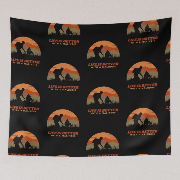 Item preview, Life Is Better With A Malinois Vintage Sunset Dog Gift  designed and sold by Guarddogdrive.